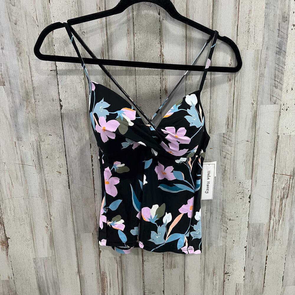 New Hula Honey Flourishing Floral Print
Juniors Push Up Tankini Swim Top Medium